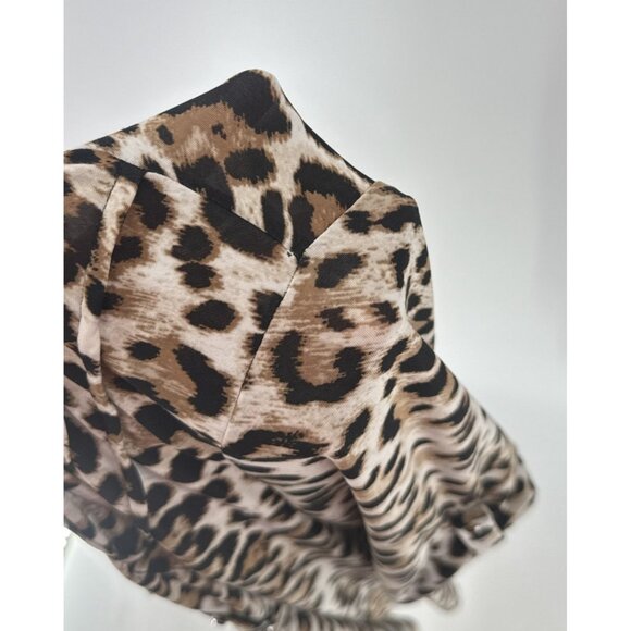 Cocomo Plus Size Leopard Print Animal Pattern 3/4 Sleeve Button Blouse‎ 2x Boho - Picture 5 of 9
